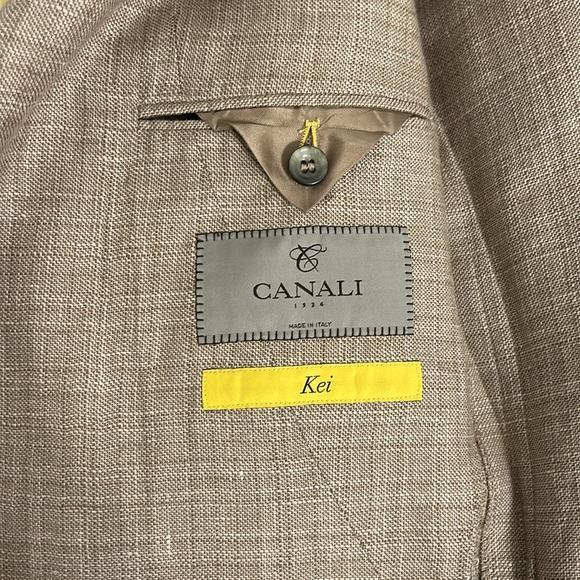 Canali Kei Linen Blend Blazer IT 56R/US 46R - Picture 8 of 14
